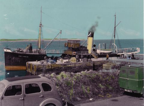 The Thorfinn at Eday pier