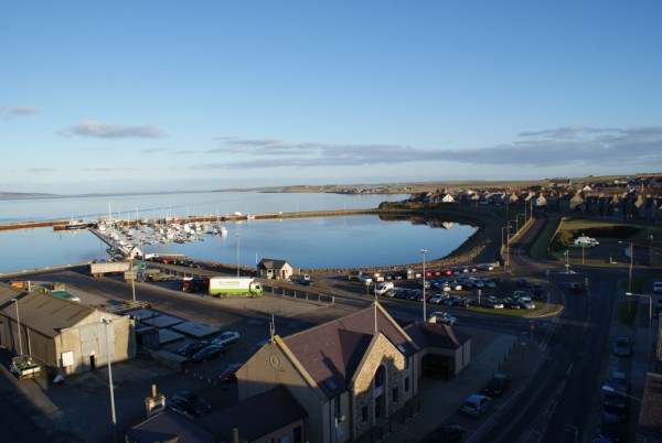 A view from the the top of the Kirkwall Hotel
