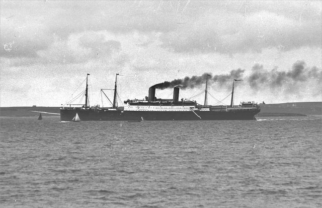 Hamburg-American liner Cincinnati in Kirkwall Bay