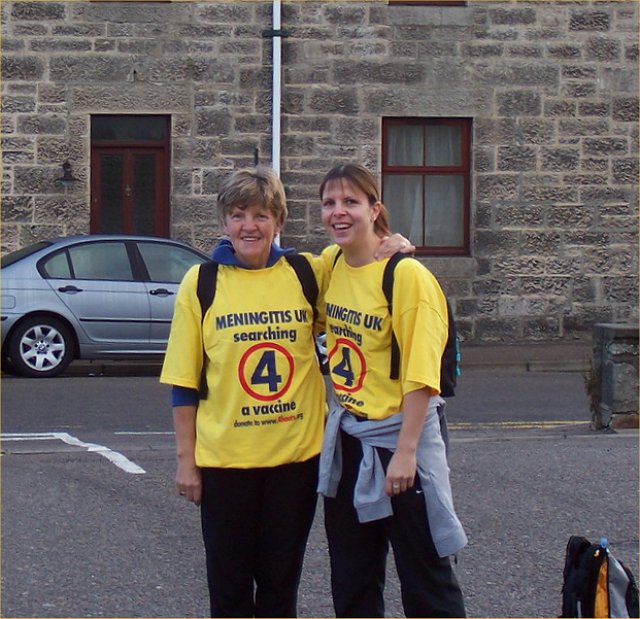 Charity walkers from Westray