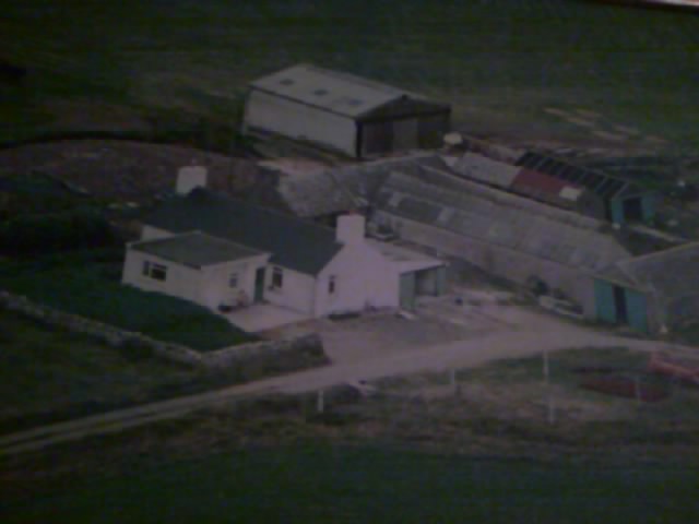 Swartaquoy, Shapinsay farmhouse from the air
