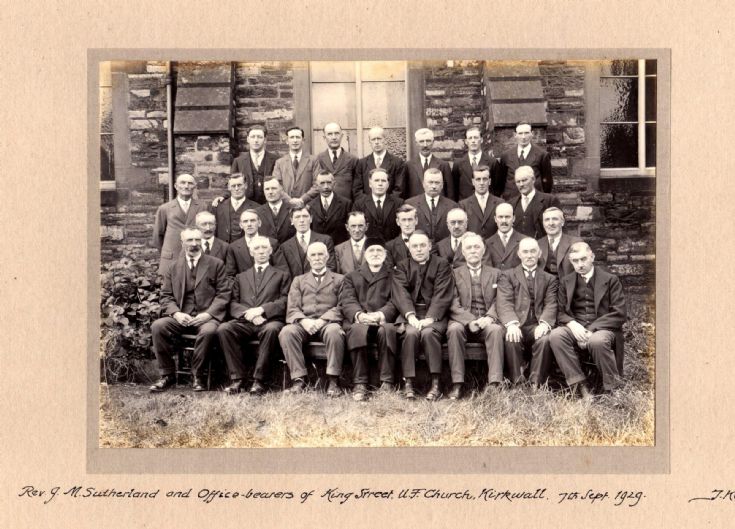 King St Church, Office Bearers, 1929
