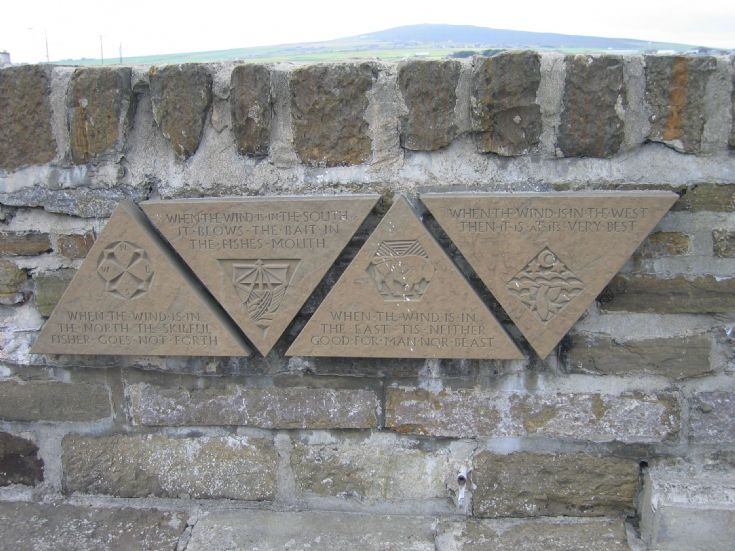 Stone scripts at Kirkwall Harbour