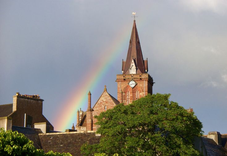 Rainbow over St Magnus Cathedral