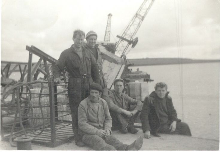 Construction men at Shapinsay pier
