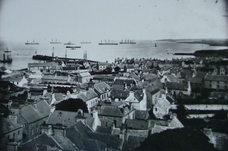 British wooden man o' war ships in Kirkwall Bay