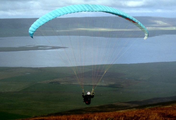 Paraglider on Wideford Hill