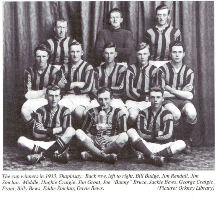 Shapinsay Parish Cup winners of 1933