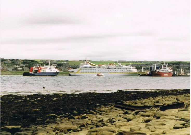 Busy Saturday at Kirkwall Pier approximately 1998