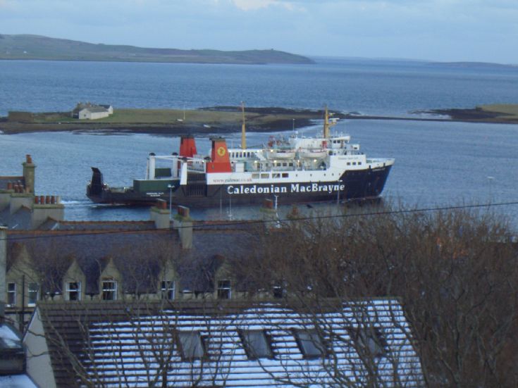 Hebridean Isles leaving Stromness Harbour