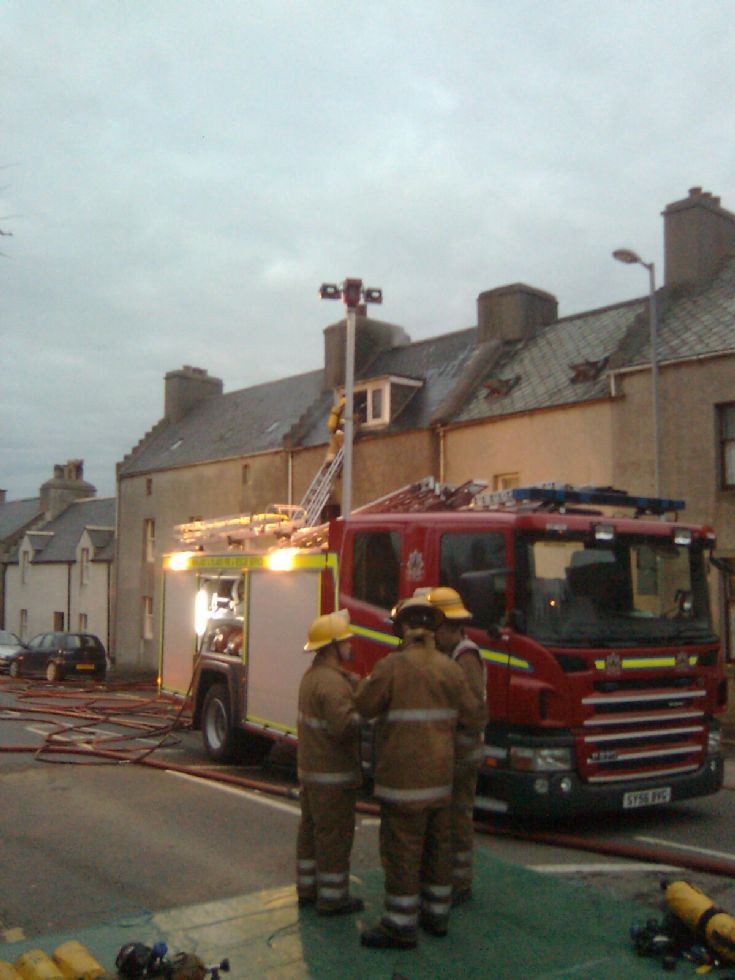 House fire, High Street, Kirkwall