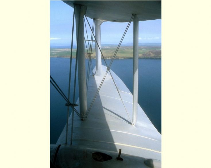 Over Scapa Flow in the DH Dragon Rapide