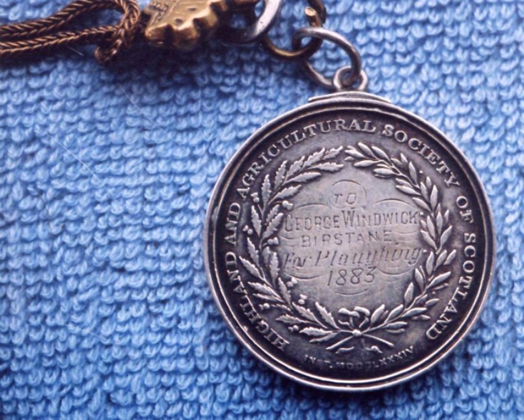 Ploughing medal from 1883