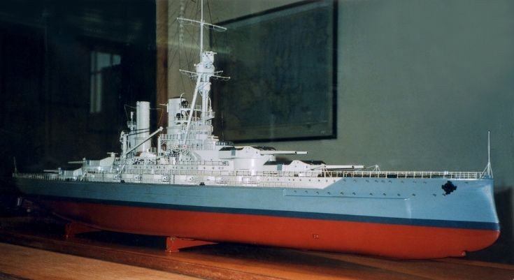 Model of German warship 'Baden'