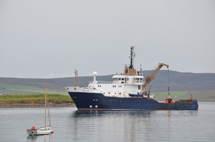 Pole Star at work in Stromness Harbour