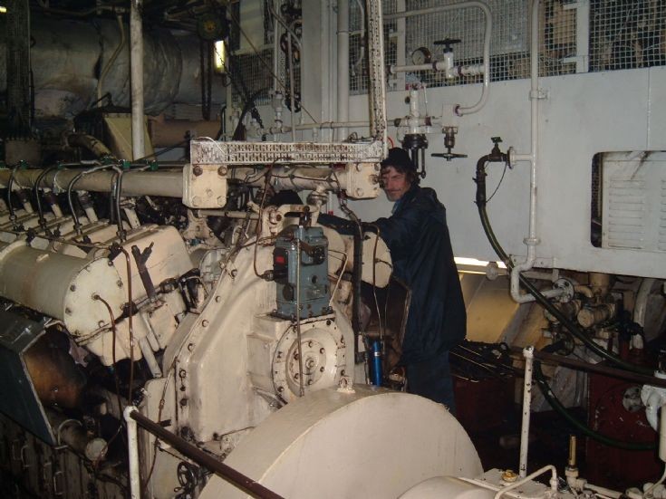 Engine room of Pentland Ferries vessel