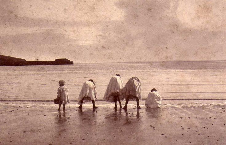 On the beach at Scapa, 1910ish