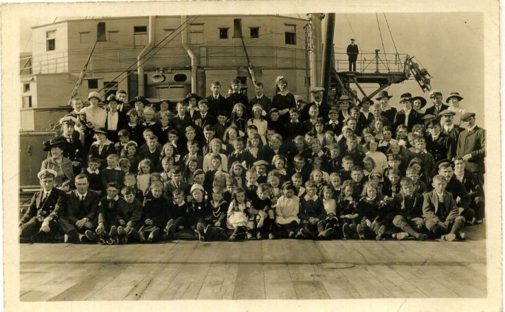 Sunday School outing HMS Victorious Lyness c 1920
