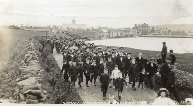 Orkney Territorials Marching Into Camp