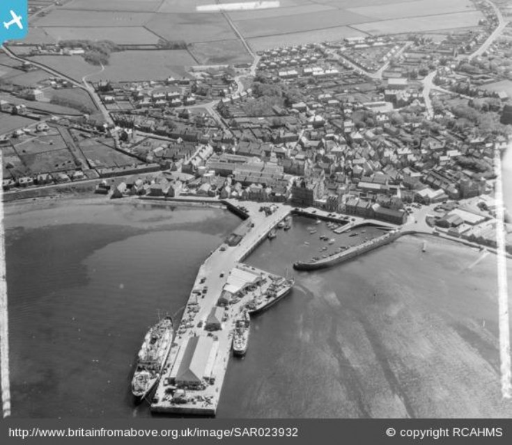 Kirkwall from the air, 1955