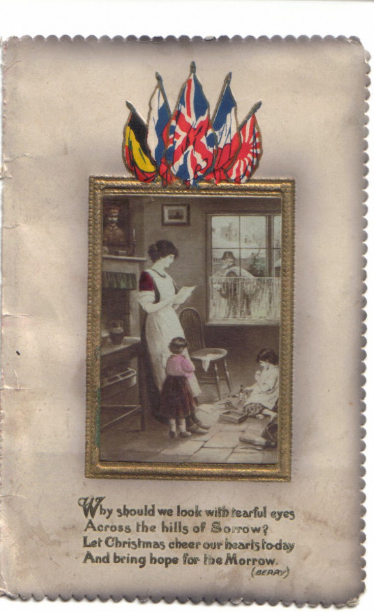 World War 1 Xmas card to Sanday