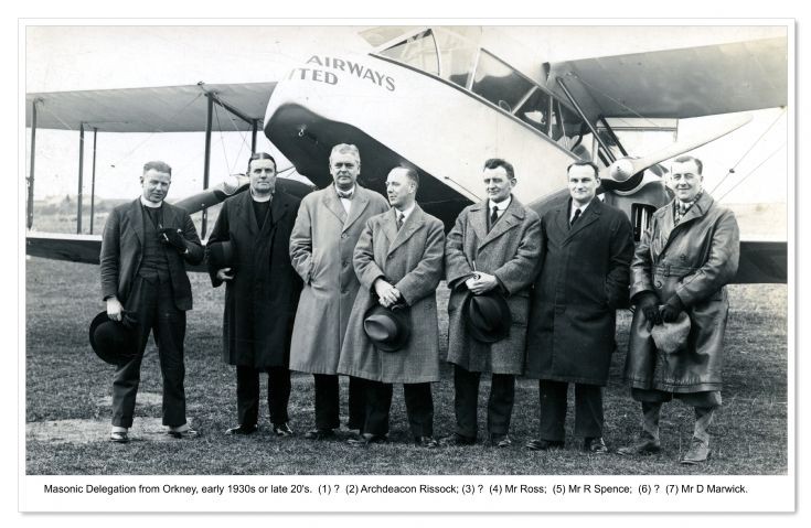 Orkney Masons visit Shetland by plane
