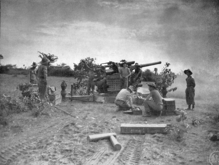 101st H.A.A. Regiment Royal Artillery in action.