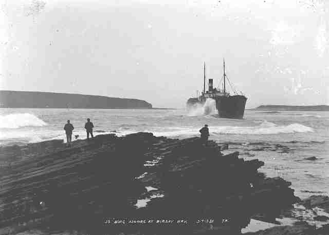 SS Borg ashore in Bisray Bay 5-7-31