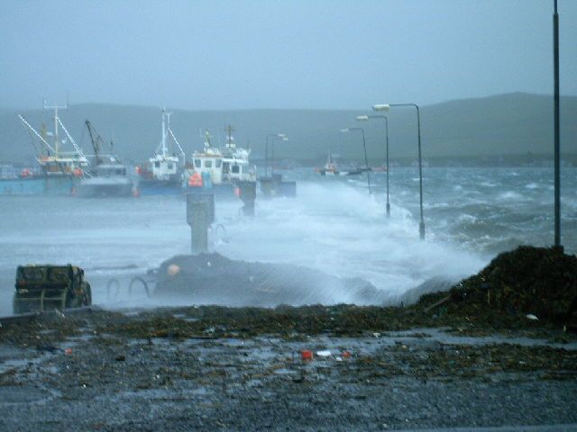 Gill Pier in January storms