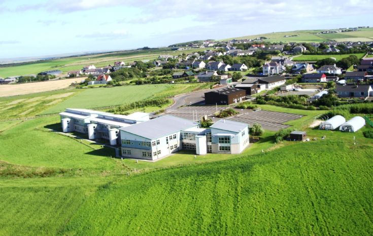 Orkney College from a kite