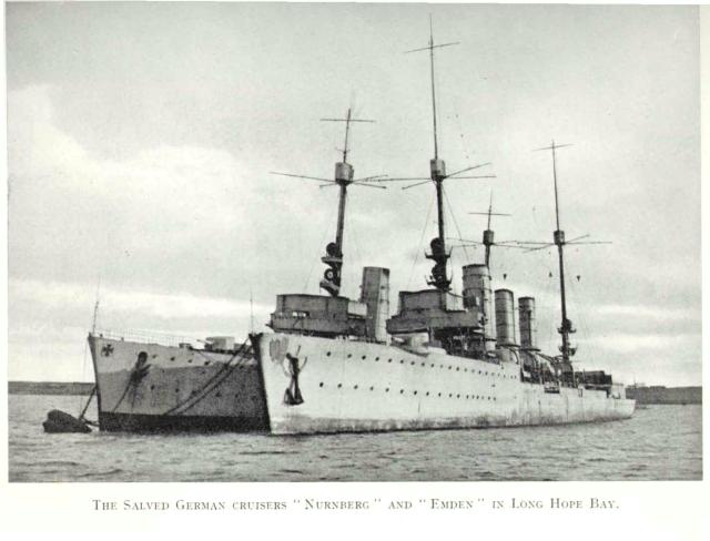 Salved German Cruisers in Lon Hope Bay
