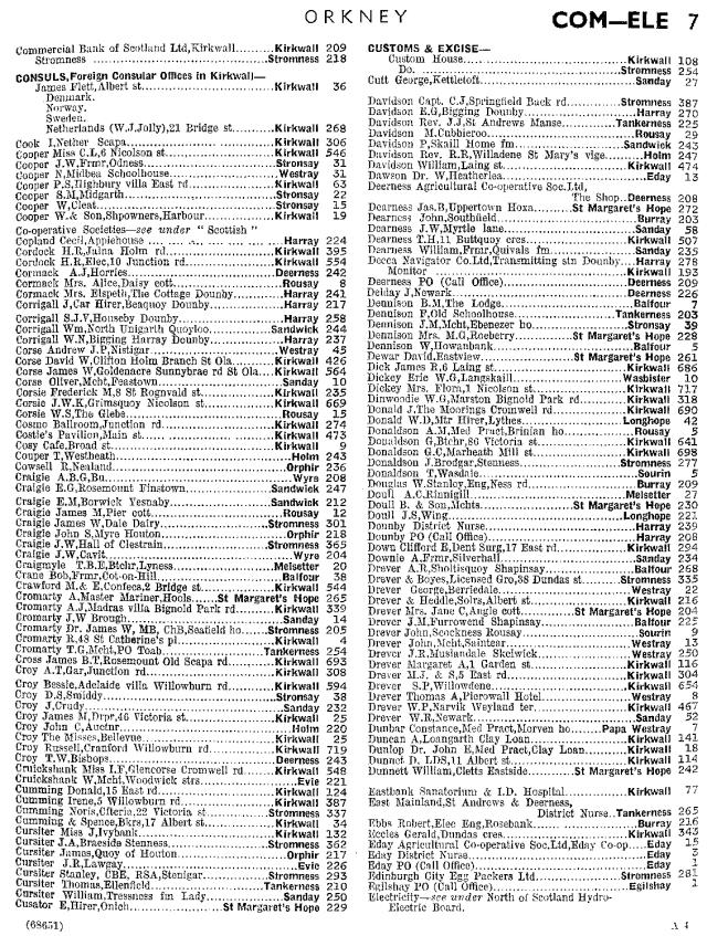 Page 7 of 1957 Orkney Telephone Directory