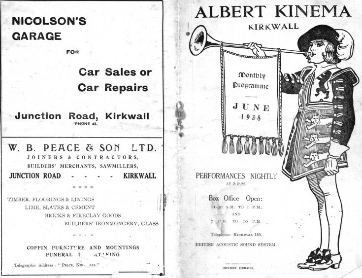 Albert Kinema Programme 1