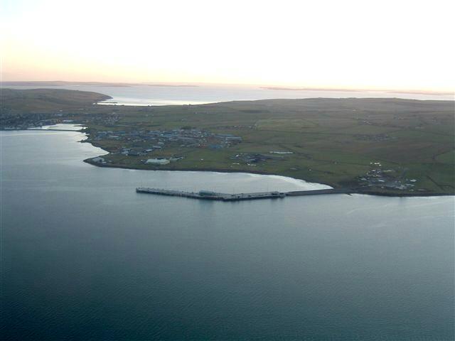 Hatston Pier from the air