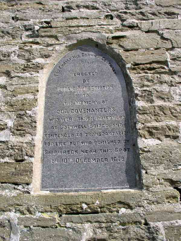 Covenanters' Memorial plaque