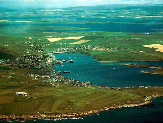 Stromness from the air