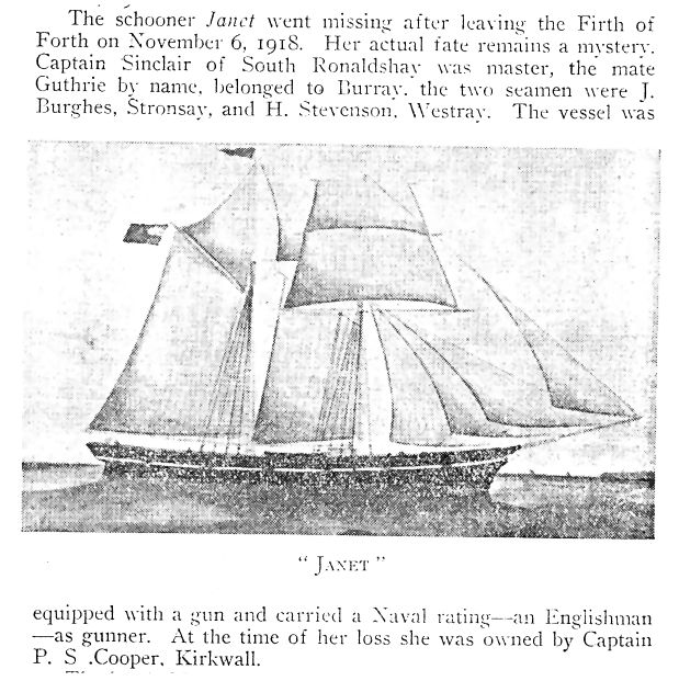 The Mystery of the Schooner Janet