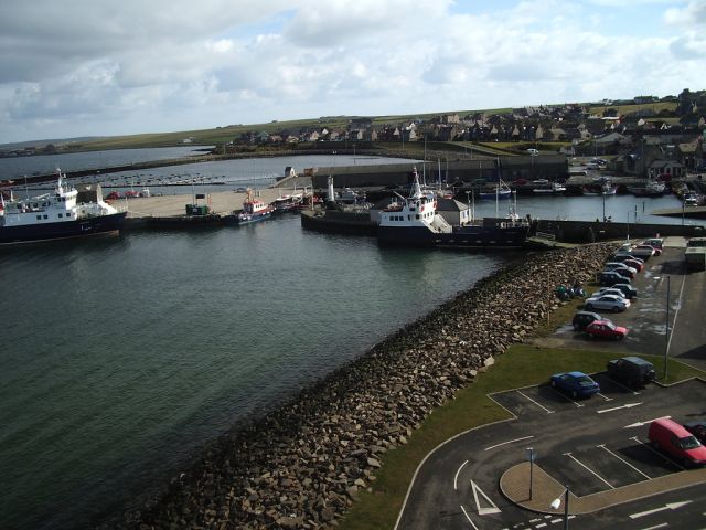 Kirkwall pier from a kite