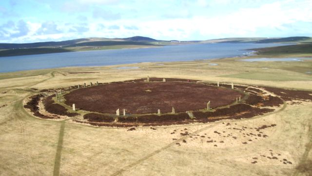 Ring of Brodgar from a kite