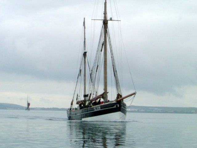 Sailing ships leaving Kirkwall