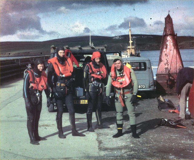 Unidentified divers at Scapa