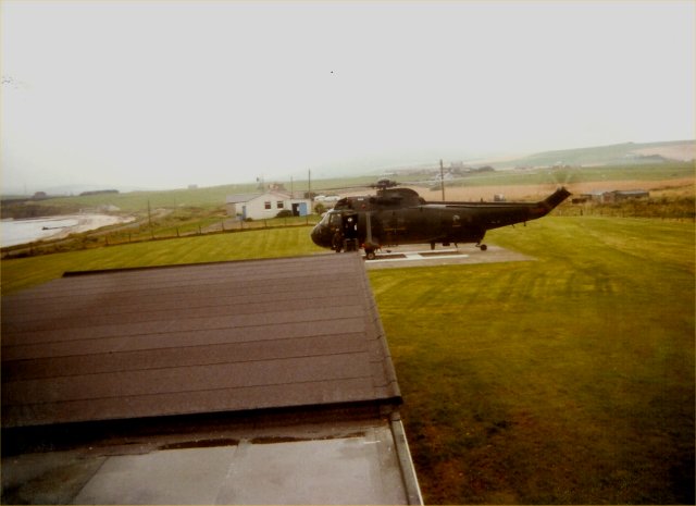 Sea King Helicopter at PHQ Orkney during exercise