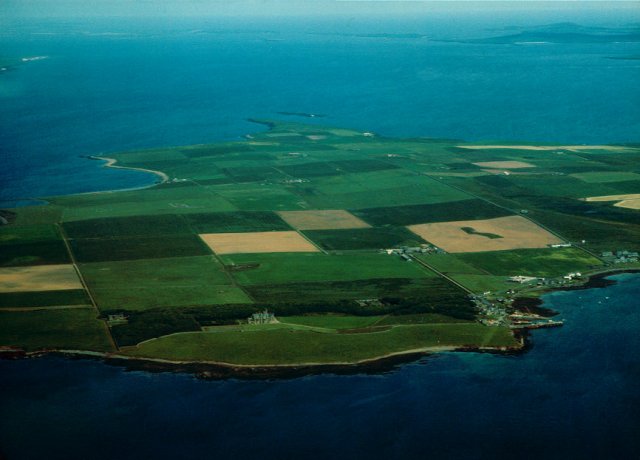 Shapinsay from the air