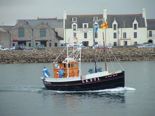 Old Shetland boat, 'Pilot Us'