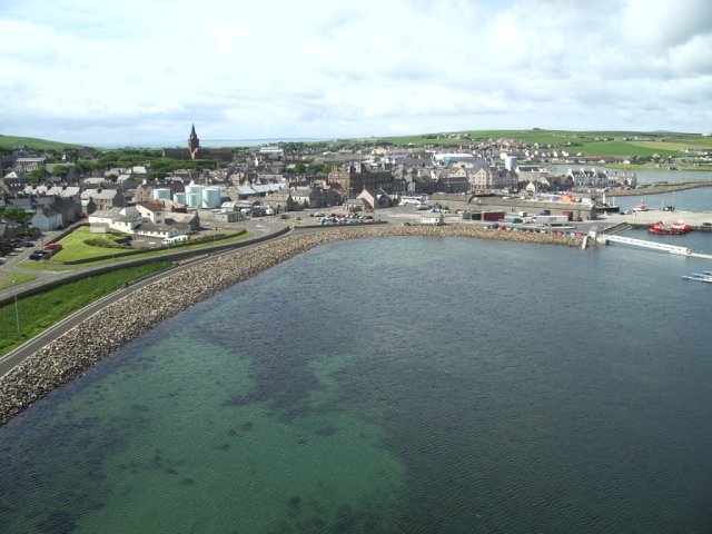 Pierhead area of Kirkwall from a kite