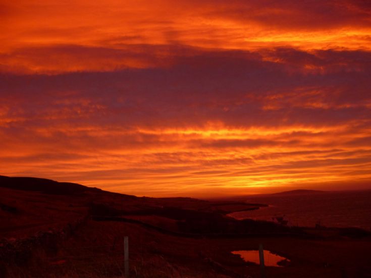 Red Sky in Rousay