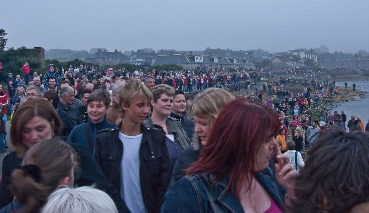 Crowds at Orcadian Up Helly Ah