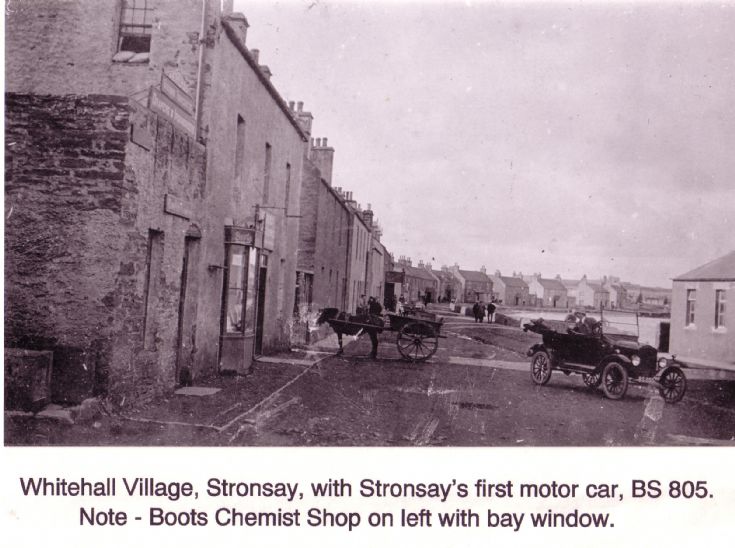 Whitehall Village, Stronsay. First Car.