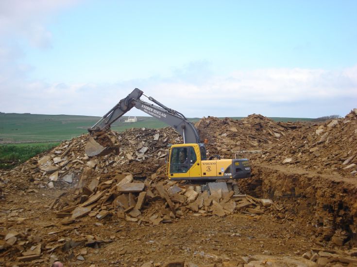 Digging out the new steading at Ingsay