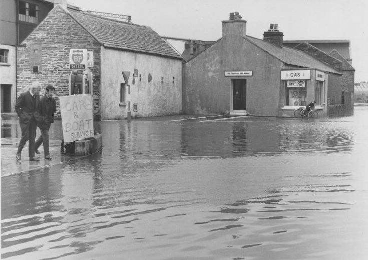 Flooding in Junction Road Kirkwall 1968 or 69, 1/2